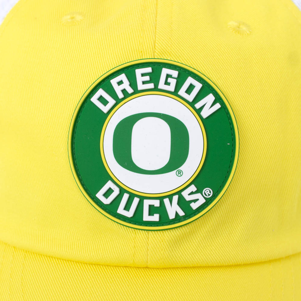 Classic Oregon O, Nike, Yellow, Curved Bill, Accessories, Unisex, Soft Mesh, Trucker, Oregon Ducks, Adjustable, hat, 882817